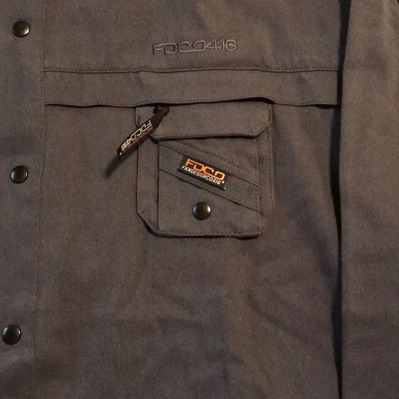 VINTAGE Fiction Design Clothing - FDCO Clothing Charcoal Detachable Jacket - Picture 2 of 7